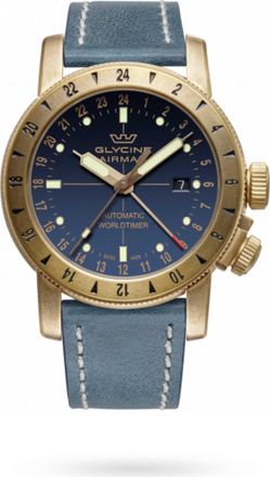 Glycine Airman Contemporary Bronze GMT Mens Watch