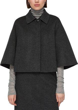 Lafayette 148 New York Elbow Sleeve Cropped Wool & Cashmere-Blend Jacket