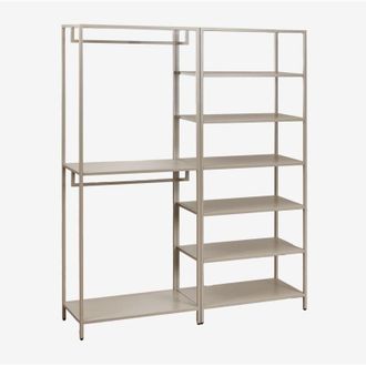 Sklum Armario Modular Abierto De 2 Piezas Con Perchero Y Estanter&iacute;a En Acero Janine Sklum