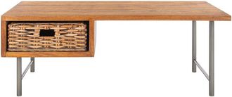 Safavieh Allester Rattan 1-Drawer Coffee Table