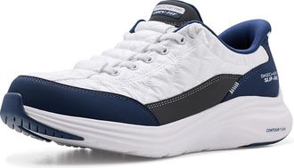 Skechers Contour Foam - Cozy Fit Hands Free Slip-Ins Womens Shoes White/Navy : 10.5 B - Medium, Rubber