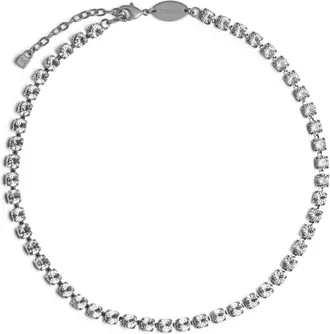 Dsquared2 Accessoires, Dames, Grijs, ONE Size, Metal Strass Ketting