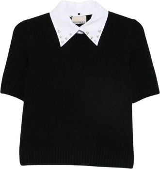 Pennyblack Pbplampada Knit - Dames - Ronde hals truien - Zwart - L - Katoen - Truien & Vesten