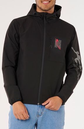 Rip Curl Eddie Would Go Spray Hooded Jacket in Black at Nordstrom, Size Small
