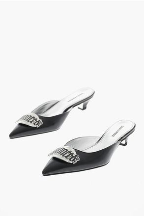 Dsquared2 Leather Pointed Mules GOTHIC DSQUARED With 3.5cm Heel size 39