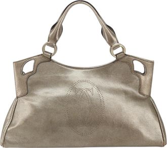 Cartier Marcello Leather Gold Leather Handbag (Pre-Owned)