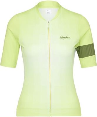 Rapha Core Jersey Velotrikot f&uuml;r Damen | gelb/gr&uuml;n