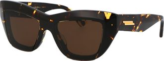Bottega Veneta Womens Sunglasses Havana Brown Acetate