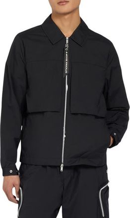 Moose Knuckles Waverly Water Repellent Stretch Shirt Jacket in Navy at Nordstrom, Size X-Large