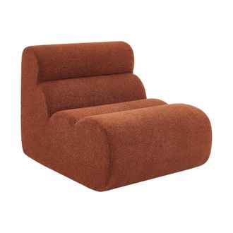 Sweeek Sill&oacute;n envasado al vac&iacute;o modular de borreguito texturizado, terracota