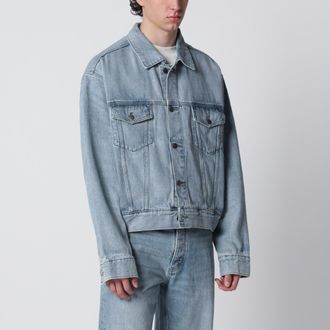 Fear of God Giacca in denim blu chiaro effetto vintage