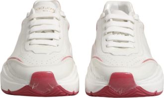 Dolce & Gabbana White Pink Daymaster Low Top Sneakers Womens Shoes