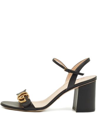 Gucci GG Marmont leather sandals - Black