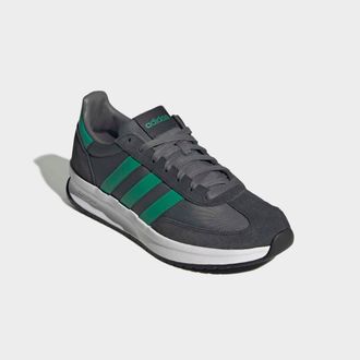 adidas Sneaker ADIDAS SPORTSWEAR RUN 70S 2.0, Herren, Gr. 44,5, gr&uuml;n (grau four, semi court gr&uuml;n, carbon), Leder, Textil, Schuhe Sneaker, inspiriert vom Desi