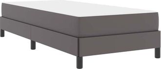 vidaXL Cama Con Colch&oacute;n Gris 100 X 200 Cm Cuero Sint&eacute;tico Vidaxl