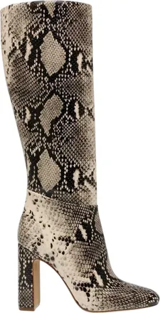 Steve Madden Kniehoge laarzen van slangenleer voor dames (Lichtbeige/natuurlijke slangenhuid)