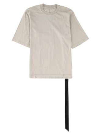 Rick Owens Grey Asymmetrical Seam Cotton T-Shirt