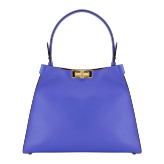 Fendi Dames, Tassen, Blauw, Maat: ONE Size Leer