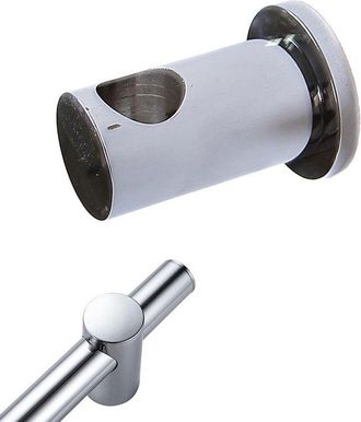 OEM Soporte Para Cabezal De Ducha - Soporte De Pared Tipo Estribo - Para Ducha - Material: Lat&oacute;n - Orificio De 22 Mm - Color: Plateado