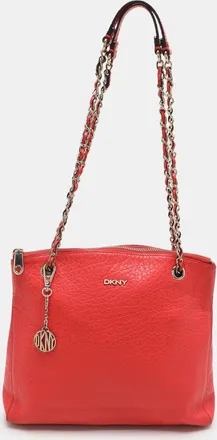 DKNY Dkny Red Leather Shoulder Bags