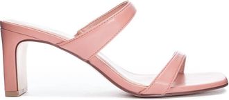 Chinese Laundry Womens Yanti Strappy Square Toe Mule Sandal In Nude