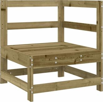 vidaXL Sof&aacute; de esquina de jard&iacute;n madera maciza impregnada Vidaxl