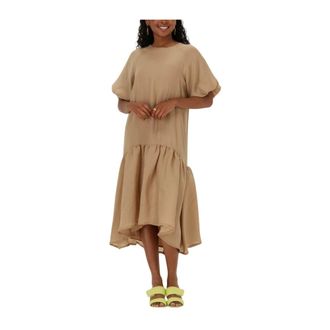 Bruuns Bazaar Kleedjes, Dames, Bruin, S, Zara Luca Jurk