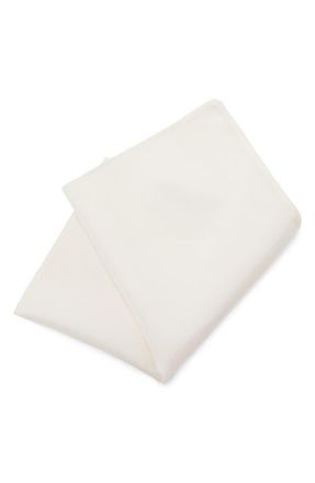 Mango Silk Pocket Square in White at Nordstrom