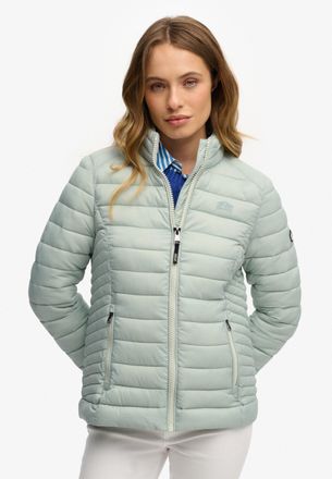 Superdry Steppjacke SUPERDRY Fuji Lite Padded Jacket, Damen, Gr. XXL, aqua grau, Steppware, Obermaterial: 100% Nylon, unifarben, normal, Jacken Steppjacke