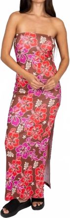 Rusty Milly Rib Maxi Dress In Brown