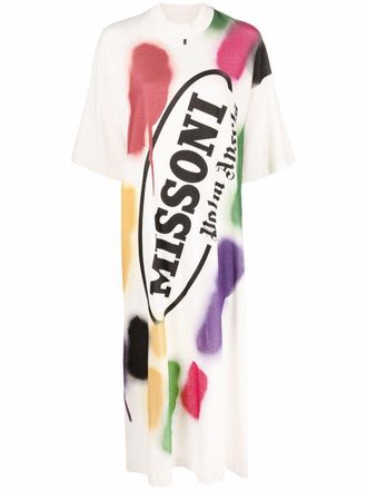 Palm Angels Abito modello T-shirt Palm Angels x Missoni - Bianco