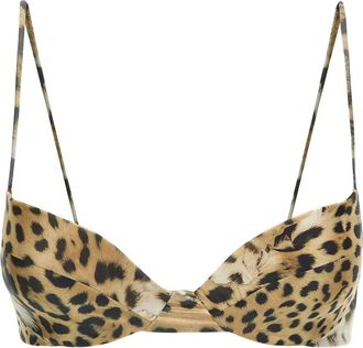 Roberto Cavalli Bikinitop met luipaardprint - Bruin