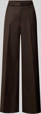 Raffaello Rossi Raffaello Rossi Straight Fit Bundfaltenhose mit Gürtel in Dunkelbraun, Größe 34