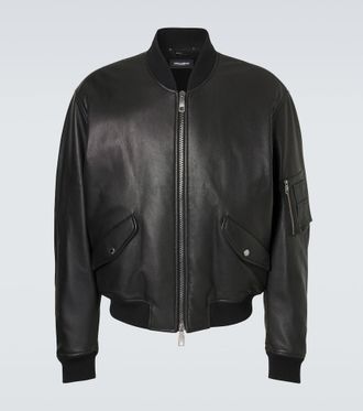 Dolce & Gabbana Leather bomber jacket