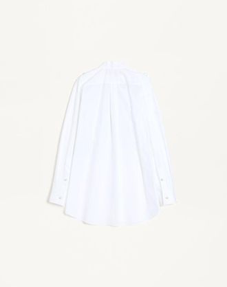 Valentino Camicia In Cotton Popeline Ricamata Donna BIANCO/MULTICOLOR 36