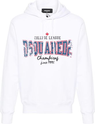 Dsquared2 College League cotton hoodie - men - Cotton - S - White