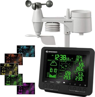 Bresser 5-in-1 Centro meteo professionale con display di 256 colori nero