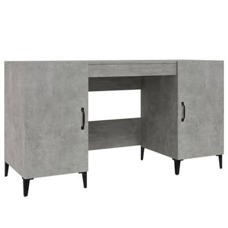 Berkfield Home Desk Concrete Grey 140x50x75 cm Engineered Wood | Size: 140 x 50 x 75 cm