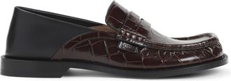 Loewe Brown Two-Tone Loafers