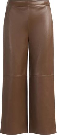 Max Mara Smmamati Cropped Broek - Dames - Vrijetijds broeken - Bruin - L - Leer - Broeken