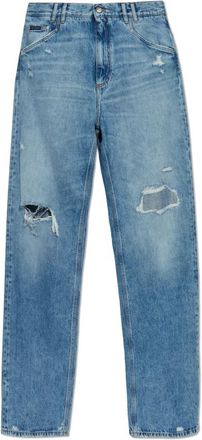 Dolce & Gabbana Straight-Leg Jeans - Heren - Regular Fit Jeans - Blauw - XL - Katoen - Jeans