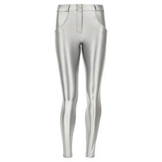 Freddy Leggings FREDDY Leggings WRUP2RS925, Damen, Gr. S, EURO, silber, Obermaterial: 78% Baumwolle CO. 22% Elasthan EL., Hosen Leggings
