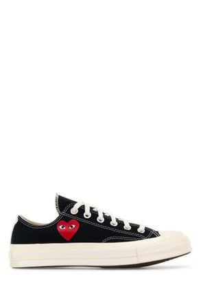Comme Des Gar&ccedil;ons Black Canvas Sneakers