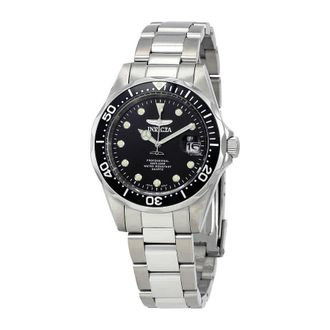 Invicta Pro Diver Black Dial Stainless Steel Mens Watch 17046