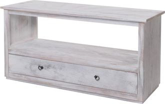 Hhg Nunca Usado] Mesa De Centro Mesa De Sal&oacute;n Mesa Auxiliar, Aspecto Shabby, Vintage, Blanca