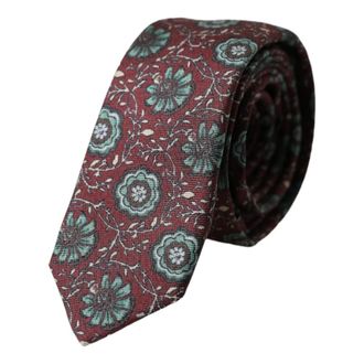 Dolce & Gabbana Ties, male, Brown, Size: ONE SIZE Floral Adjustable Tie