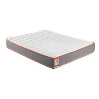 What The Sleep Colch&oacute;n 27cm, Muelles ensacados y Visco, Blanco, 80x200