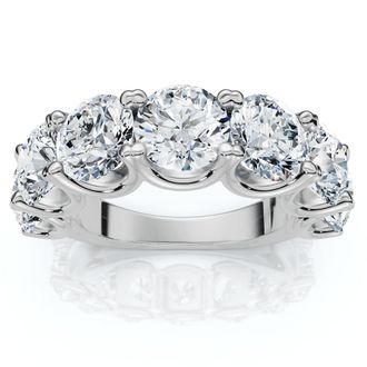 Pompeii3 6Ct TW Diamond Anniversary U Prong Wedding Ring 14k Gold Or Platinum Lab Grown