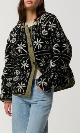 Rip Curl Bossa Nova Reversible Fleece Jacket in Military Green at Nordstrom, Size Xx-Small