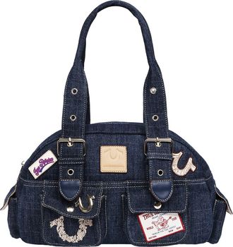 True Religion Multipatch Satchel Bag in Dark Denim at Nordstrom Rack